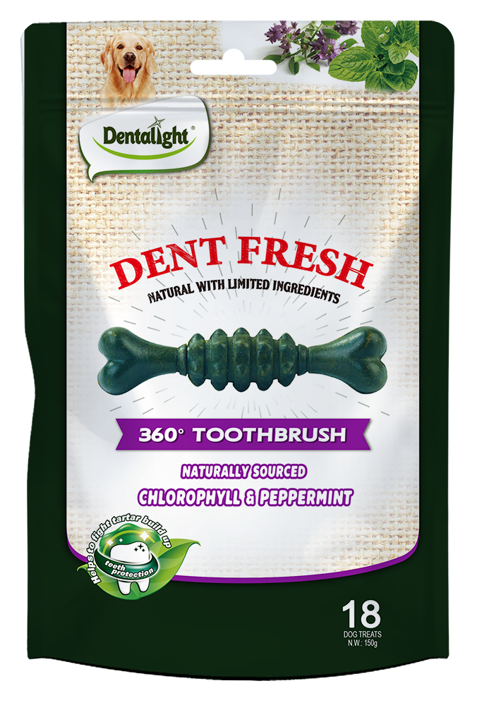 Dent Fresh 360° Toothbrush Treat 150g Fresh Breath with Peppermint & Chlorophyll - Animall Philippines