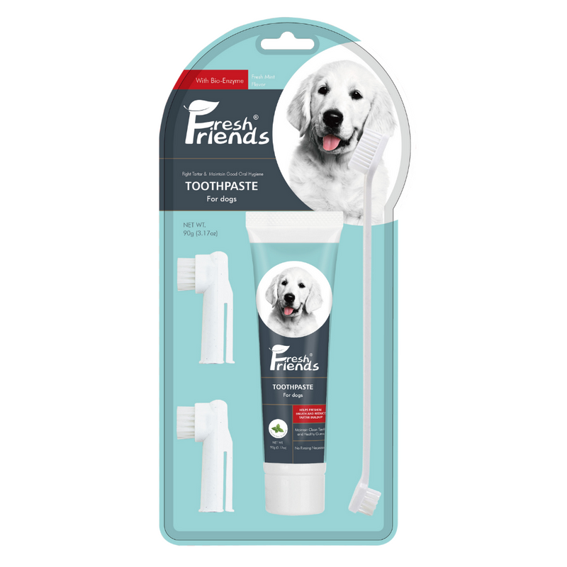 Fresh Friends Mint Flavour Dental Care Kit (Dogs) - Animall Philippines