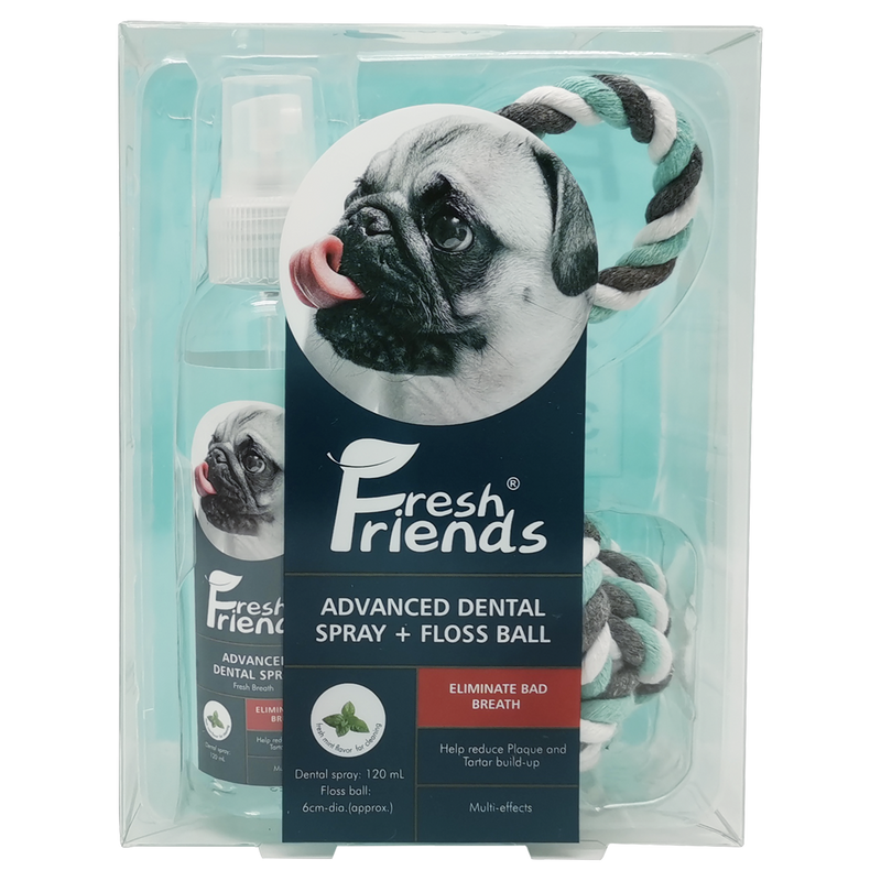 Fresh Friends Dental Care Kit (Breath Freshener & Floss Rope Ball Kit) - Animall Philippines